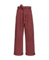 Pinko Wide-leg Cropped Trousers In Red