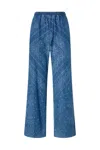 Pinko Wide-leg Trousers With Elastic Waistband