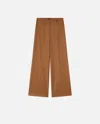 Pinko Benedetti Flannel Trousers In Walnut Brown