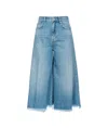 Pinko Bermuda Ample En Denim Doux In Blue