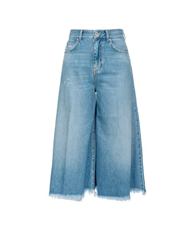 PINKO PINKO BURKINA WIDE-LEG BERMUDA JEANS
