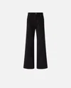 Pinko Wide-leg Jeans With Side Zips In Black