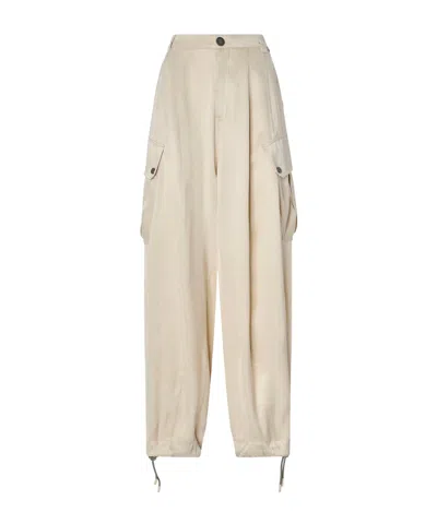 Pinko Wide Leg Pants In Nude