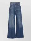 Pinko Wanda Wide Leg Jeans In Medium Dark Vintage Wash In Blue