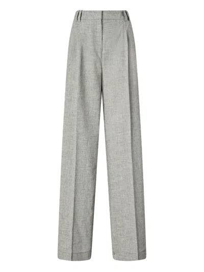 Pinko Wide-leg Trousers In Gray