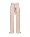 Pinko Wide-leg Cargo Trousers In Nude