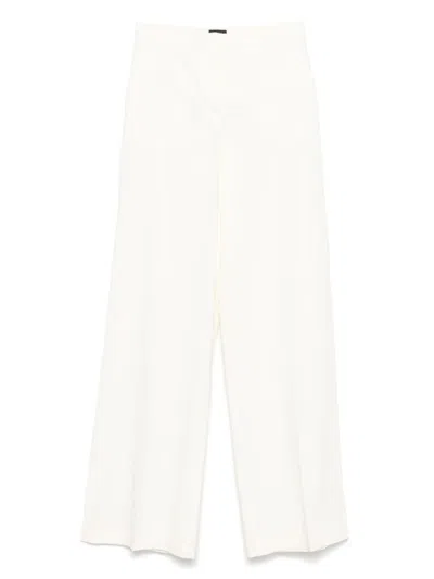 Pinko Wide-leg Trousers With Concealed Fastening In White