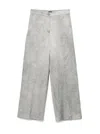 Pinko Wide-leg Grey Trousers With High Waist