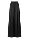 Pinko Wide-leg Trousers With Pleated Front In Black