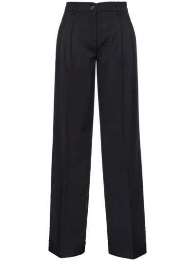 PINKO PINKO WIDE-LEG TROUSERS WITH PLEATED FRONT