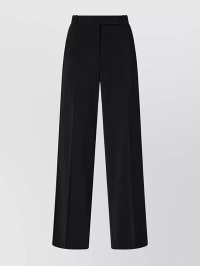 Pinko Wide Leg Trousers With Pleats And Pockets In Blue