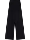 Pinko Wide-leg Trousers With Smooth Finish In Black
