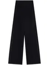 Pinko Wide-leg Trousers With Smooth Finish In Black