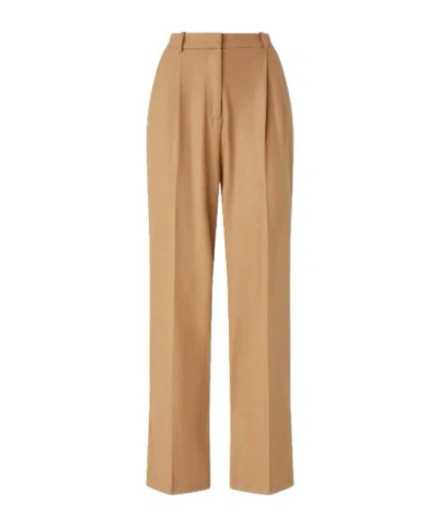 Pinko Wide-leg Trousers With Straps In Brown