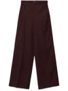Pinko Wide-leg Trousers With Tailored Finish In Black