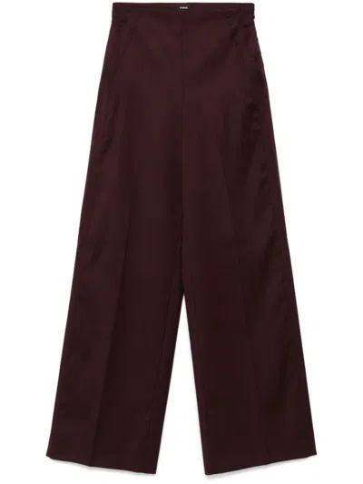 Pinko Wide-leg Trousers With Tailored Finish In Black