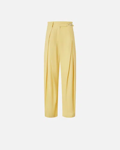 PINKO WIDE-LEG TROUSERS WITH WAIST STRAPS