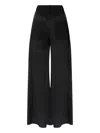 Pinko Cotton Palazzo Trousers With Pockets In Black