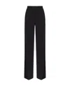Pinko Wide-leg High Waist Trousers With Side Pockets In Black