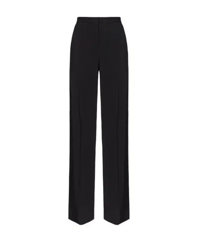 Pinko Wide-legged Casual Pants In Black