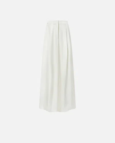 Pinko Pleated Wide-leg Trousers In White