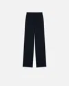 Pinko Wide-leg Pinstriped Trousers In Blu/bordeaux