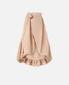 Pinko Barbagianni Pleated Maxi Wrap Skirt In Cameo Pink