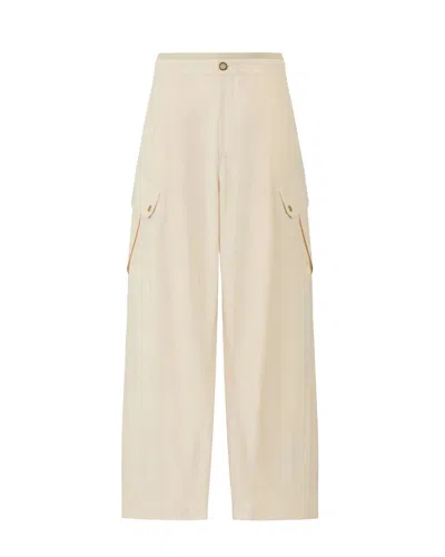 Pinko Wide-leg Cargo Pants In Neutral