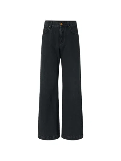 Pinko Wide-leg Jeans In Black