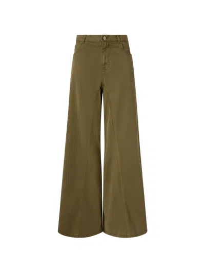 Pinko Winona Wide-leg Jeans In Green