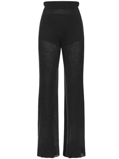 Pinko Wirehair Pantalone High-rise Trousers In Black