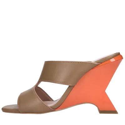 Pinko With Heel Brown In Marrone Scuri