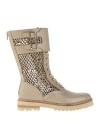 Pinko Woman Ankle Boots Beige Size 9 Soft Leather In Beige