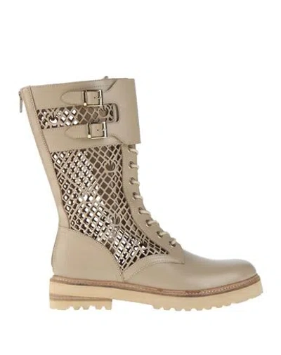 Pinko Woman Ankle Boots Beige Size 9 Soft Leather