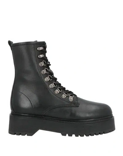 Pinko Woman Ankle Boots Black Size 10 Leather