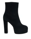 Pinko Woman Ankle Boots Black Size 10 Textile Fibers