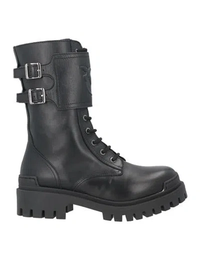 Pinko Woman Ankle Boots Black Size 6 Calfskin