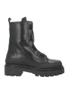 Pinko Woman Ankle Boots Black Size 10 Calfskin In Black
