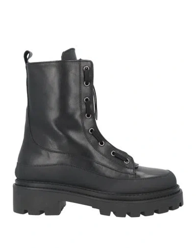 Pinko Woman Ankle Boots Black Size 10 Calfskin