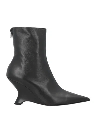 Pinko Woman Ankle Boots Black Size 6 Leather