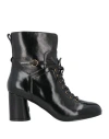 Pinko Woman Ankle Boots Black Size 6 Leather In Black
