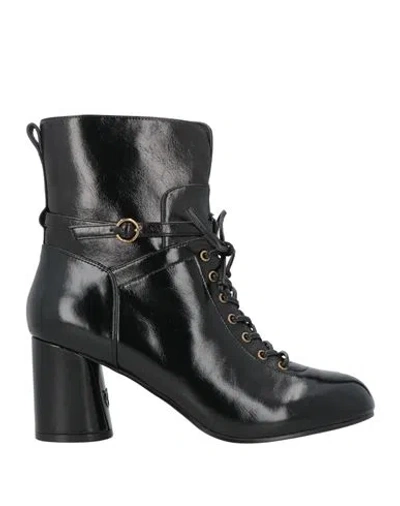 Pinko Woman Ankle Boots Black Size 6 Leather
