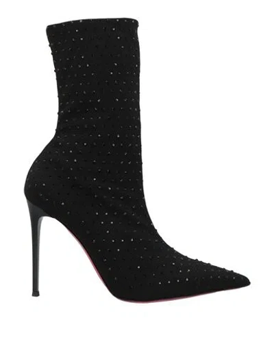 Pinko Woman Ankle Boots Black Size 6 Textile Fibers