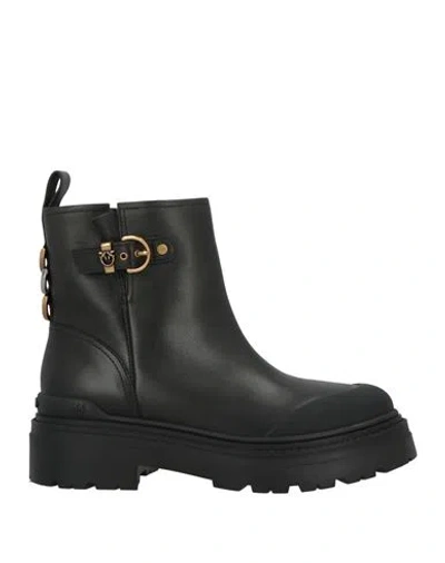 Pinko Woman Ankle Boots Black Size 8 Calfskin