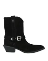 Pinko Woman Ankle Boots Black Size 8 Cow Leather