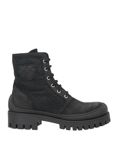Pinko Woman Ankle Boots Black Size 10 Leather