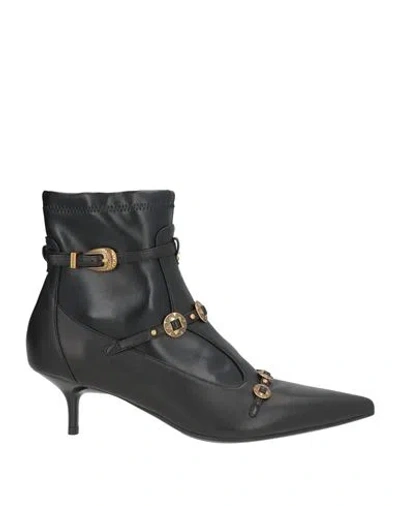 Pinko Woman Ankle Boots Black Size 9 Leather, Synthetic Material