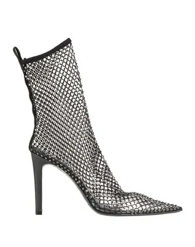 Pinko Woman Ankle Boots Charcoal Size 8 Textile Fibers In Grey