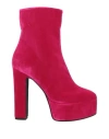 Pinko Woman Ankle Boots Fuchsia Size 8 Textile Fibers In Pink