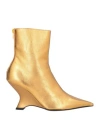 Shop Pinko Woman Ankle Boots Gold Size 8 Leather